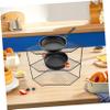 PRETYZOOM 3-Tier Iron Pot Organizer, Black view 2