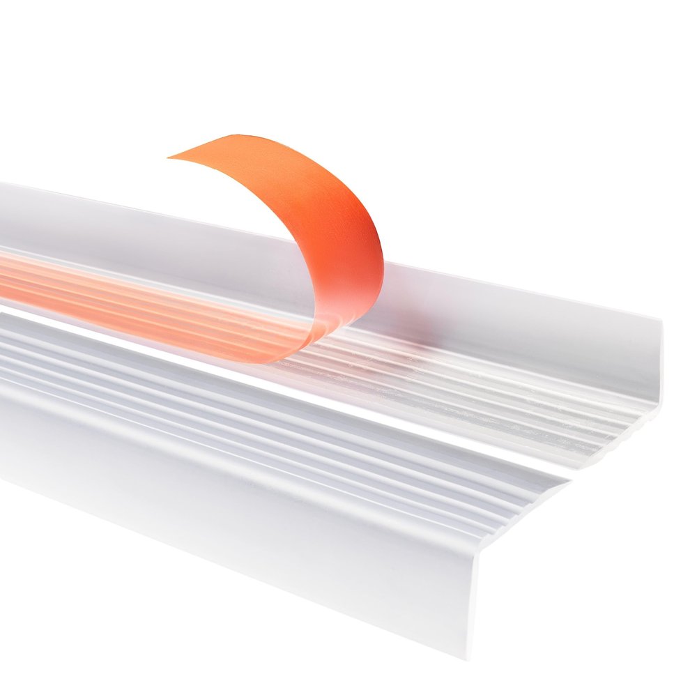 Quest PVC Stair Edge Profile 40 x 25 mm, Anti-Slip, Transparent, 165 cm