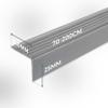Quest PVC Stair Edge Profile 40 x 25 mm, Anti-Slip, Transparent, 165 cm view 2