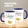 Shirtracer Personalized Two-Tone Mug, Teacher with Heart, Gold view 4