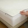 Quilted Zippered Mattress Cover, 5-Sided, 140 x 200 + 22 cm, White view 3