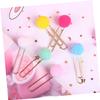 SEWACC 90-Piece Colorful Pom-Pom Book Clips and Bookmark Clips view 2