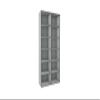 Gerambel Shelving Unit with Center Divider, 10 Decorative Shelves, 1200 × 425 × 2304, Onyx view 1