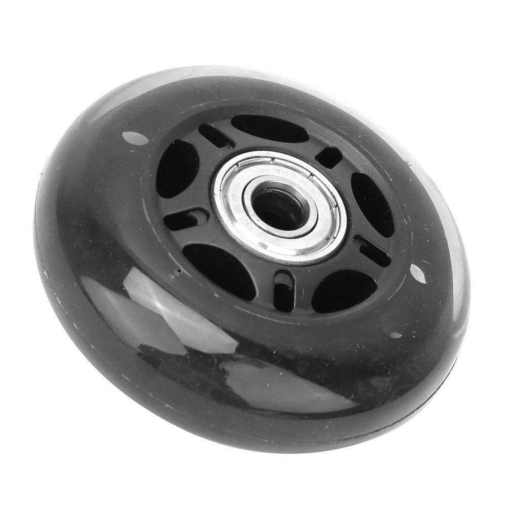 3-Inch Transparent Quiet Wheel, Black PU Wheel with 608ZZ Bearing