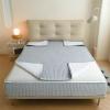 Adjustable Mattress Cover 90 x 200 cm with Zipper, Quilted 5-Sided Encasing, Blue (90 x 190 + 10 cm) view 1