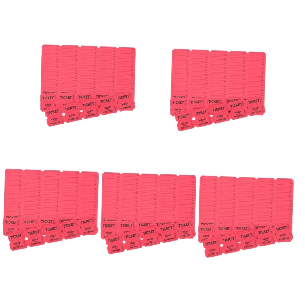 PRETYZOOM 1,000-Piece Red Paper Event and Raffle Tickets