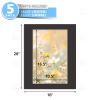 MBC Mat Board Center, 5-Pack 40.6 x 50.8 cm Black Picture Mats for 28.9 x 43.2 cm Photos, Beveled Cut, Acid-Free, 4-Ply view 2