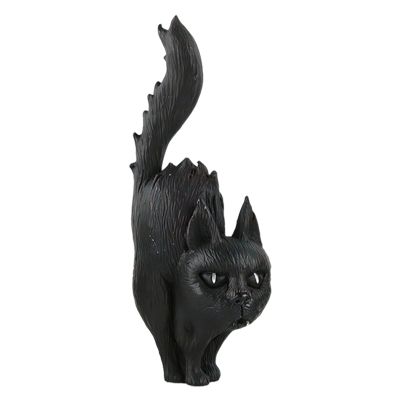 Halloween Resin Figurine Decoration: Witch, Black Cat, Ghost & Pumpkin