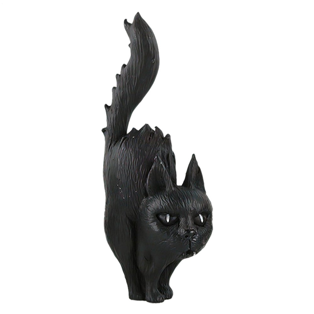 Halloween Resin Figurine Decoration: Witch, Black Cat, Ghost & Pumpkin