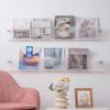 JvFbjLF Wall-Mounted Magazine Holder, Clear Acrylic view 4