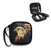 American Flag Eagle Square Earbud Case with Handle view 2