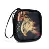 American Flag Eagle Square Earbud Case with Handle view 3