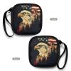 American Flag Eagle Square Earbud Case with Handle view 4