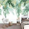 Watercolor Tropical Leaves Green Photo Wallpaper 300 x 210 cm, 3D Nonwoven Wall Mural view 3