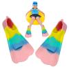Yorajuy Silicone Swim Fins, Short Rainbow Training Fins, EU 30–32 view 4