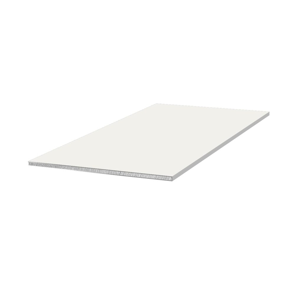 2 mm Aluminum Sheet, One-Sided RAL 9016 Traffic White, 450 x 250 mm