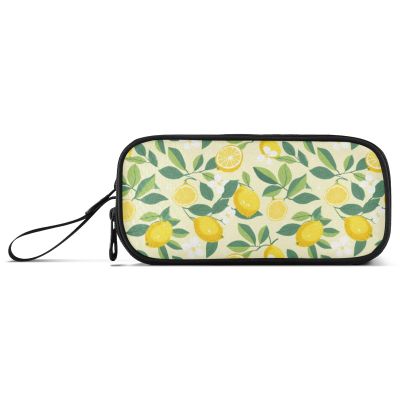 Reiacy Yellow Lemon Tree Pencil Case, Large Capacity
