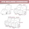 Chickwin Recliner Cover with Pockets, Stretch Velvet Slipcover with Armrests, 1 Seat, Light Gray view 2