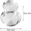 WHITEUQ Round Two-Tier Stainless Steel Serving Tray view 2