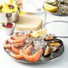 WHITEUQ Round Two-Tier Stainless Steel Serving Tray view 4