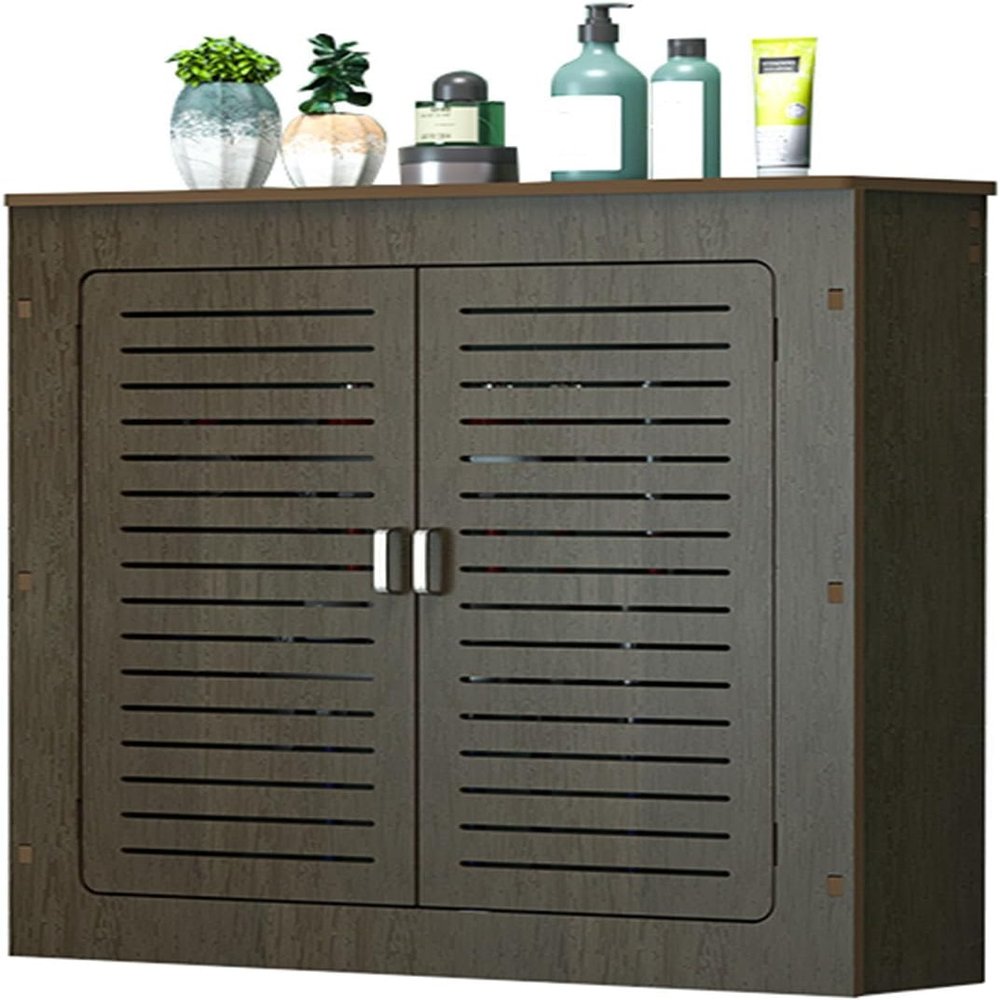 Radiator Cover Cabinet with Shelf, Walnut, L60 x H80 x D25 cm