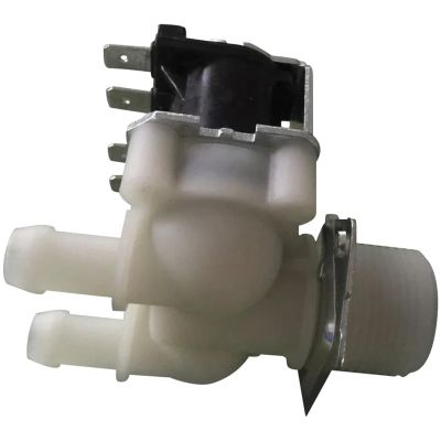 JMRTQMEC Washing Machine Solenoid Water Valve, 1 Inlet 2 Outlets, Parallel Double Valve, DC12V/24V AC110/220V (DC110V)