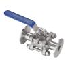 XEOWHUPG SS304 Stainless Steel Sanitary 3-Piece Tri-Clamp Ball Valve, 1/2" to 2" (1 Inch) view 1