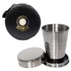 Knight Folding Drinking Cup with Leather Case, Cardiff City Football Club, 57 ml view 1