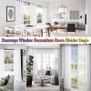 GAIFNAG Sheer Voile Curtain, Linen Look, 250 x 165 cm, Pink view 4