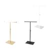 NJIEzhao Adjustable T-Shaped Metal Handbag and Wallet Display Stand, White view 2