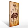 Wooden Sign 12 x 18 cm Butchers Selection Pork Cuts Organic Butcher Shop - DekoNo7 view 1