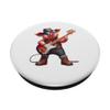 Pig Playing Bass Guitar Costume Rock Lover Farmer Kids PopSockets with Interchangeable PopGrip view 2