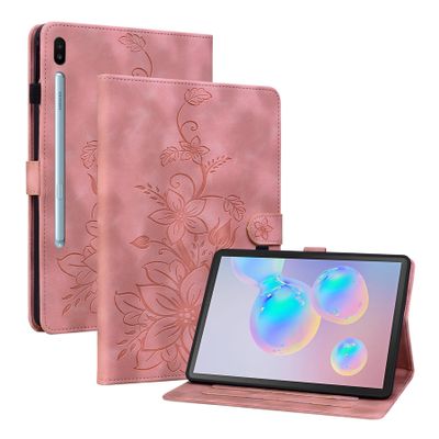 LMFULM PU Leather Case for Samsung Galaxy Tab S6 10.5-inch, Lotus Pink