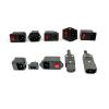 AC Electrical Socket, 3-Pin, Red LED, 250V Rocker Switch, 10A Fuse, Female/Male Inlet Plug Connector, 2-Pin Socket, AUOQKQUT (AC-02) view 1