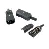 AC Electrical Socket, 3-Pin, Red LED, 250V Rocker Switch, 10A Fuse, Female/Male Inlet Plug Connector, 2-Pin Socket, AUOQKQUT (AC-02) view 4