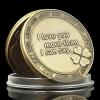 QYZXTH I Love You More Than I Can Say Four-Leaf Clover Love Coin, Antique Silver-Plated Bronze Souvenir view 2