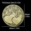 QYZXTH I Love You More Than I Can Say Four-Leaf Clover Love Coin, Antique Silver-Plated Bronze Souvenir view 4