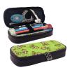 HAHAFU Personalized Leather Pencil Case for Girls and Boys, Green Clever Monkey view 1