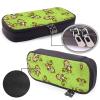 HAHAFU Personalized Leather Pencil Case for Girls and Boys, Green Clever Monkey view 4
