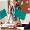2-Pack Small Silver Metal Table Flagpoles for Desks view 4