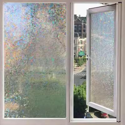 Self-Adhesive Privacy Window Film 100 x 600 cm, UV and Heat Insulation, Static Cling, Laser Pattern