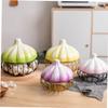 Iron and Ceramic Garlic Holder, Multifunctional Egg Basket view 2