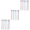 SEWACC 15-Piece Diamond Design Black Gel Pens, Refillable Writing Pens with Comfort Grip and Quick-Drying Ink view 1