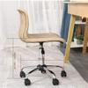 AHAOLIGEI Bar Stool, Home Office Chair with Backrest, Adjustable Height, 360° Swivel, Modern Minimalist, Black/Green view 2