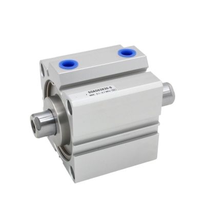 SDAD Double-Rod Compact Cylinder, 50 mm Bore, 5–100 mm Stroke, SDAD50X20, SDAD50X20-B, SDAD50X50-S, SDAD50X80-SB, 1 pc (SDAD50X100, Nill)