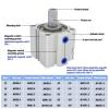 SDAD Double-Rod Compact Cylinder, 50 mm Bore, 5–100 mm Stroke, SDAD50X20, SDAD50X20-B, SDAD50X50-S, SDAD50X80-SB, 1 pc (SDAD50X100, Nill) view 2