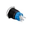 16 mm Black Aluminum Oxide Metal Push Button Switch with Ring LED, Momentary/Latching, Flat Round Head (Yellow LED, 5 V) view 3