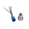 22mm RGB Tri-Color LED Ring-Illuminated 150mm Pre-Wired Harness Push Button Switch Set EKFBQBGW (Common Negative-01, 110V) view 2