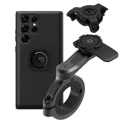 QUAD LOCK Handlebar Phone Mount PRO - Gro with Vibration Dampener and MAG Case for Galaxy S22 Ultra
