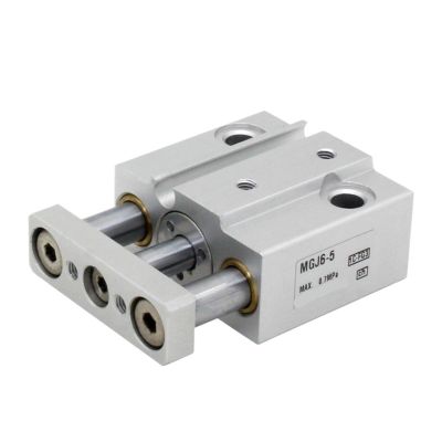 Miniature Guide Rod Cylinder MGJ6-5/MGJ6-10/MGJ6-15/MGJ10-5/MGJ10-10/MGJ10-15/MGJ10-20, 1 Pc (MGJ6-10)